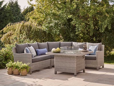 Kettler Elba Large Corner Garden Sofa Set Grey